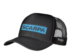Scarpa PATCH TRUCKER HAT -Outdoor footwear-Scarpa ipps web black patch trucker angled front