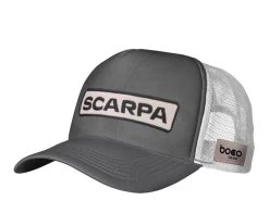 Scarpa PATCH TRUCKER HAT -Outdoor footwear-Scarpa ipps web grey patch trucker angled front